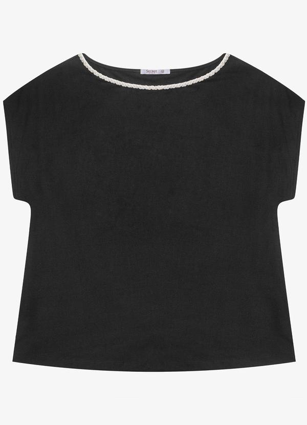 Secret Glam - Blusa Feminina Plus Size Preto 3