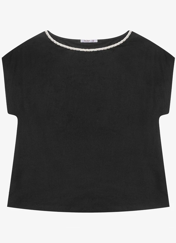Secret Glam - Blusa Feminina Plus Size Preto 3