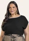 Secret Glam - Blusa Feminina Plus Size Marrom - variação: Preto