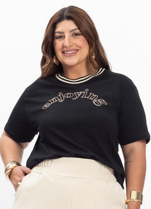 Secret Glam - Blusa Feminina Plus Size Preto 2