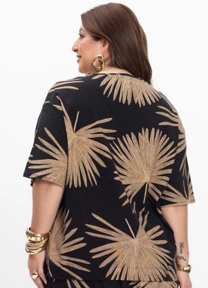 Secret Glam - Blusa Feminina Plus Size Preto - SECRET GLAM