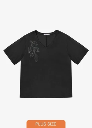 Secret Glam - Blusa Feminina Plus Size Preto - SECRET GLAM