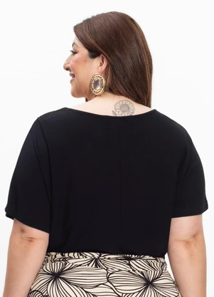 Secret Glam - Blusa Feminina Plus Size Preto - SECRET GLAM