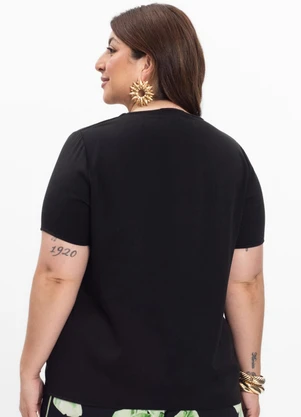 Secret Glam - Blusa Feminina Plus Size Preto - SECRET GLAM