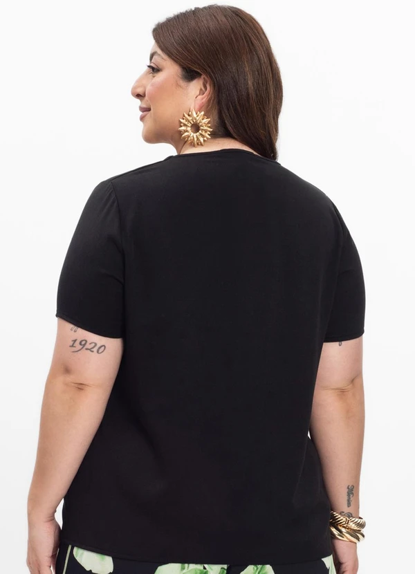 Secret Glam - Blusa Feminina Plus Size Preto 2