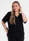 Secret Glam - Blusa Feminina Plus Size Bege - variação: Preto
