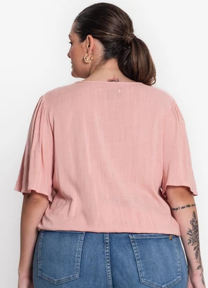 Secret Glam - Blusa Feminina Plus Size Rosa - SECRET GLAM