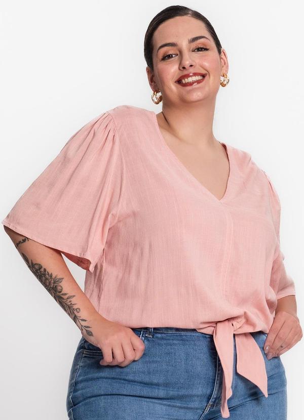 Secret Glam - Blusa Feminina Plus Size Rosa
