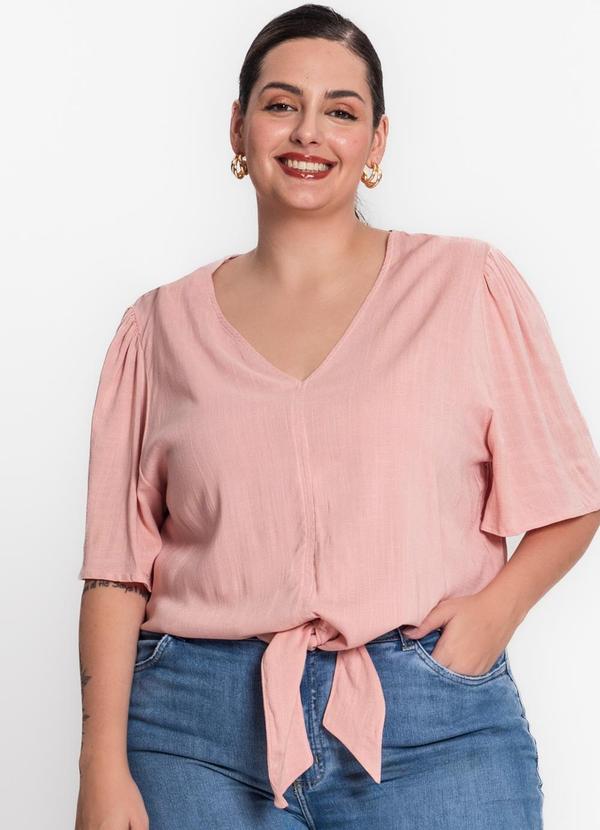 Secret Glam - Blusa Feminina Plus Size Rosa 4