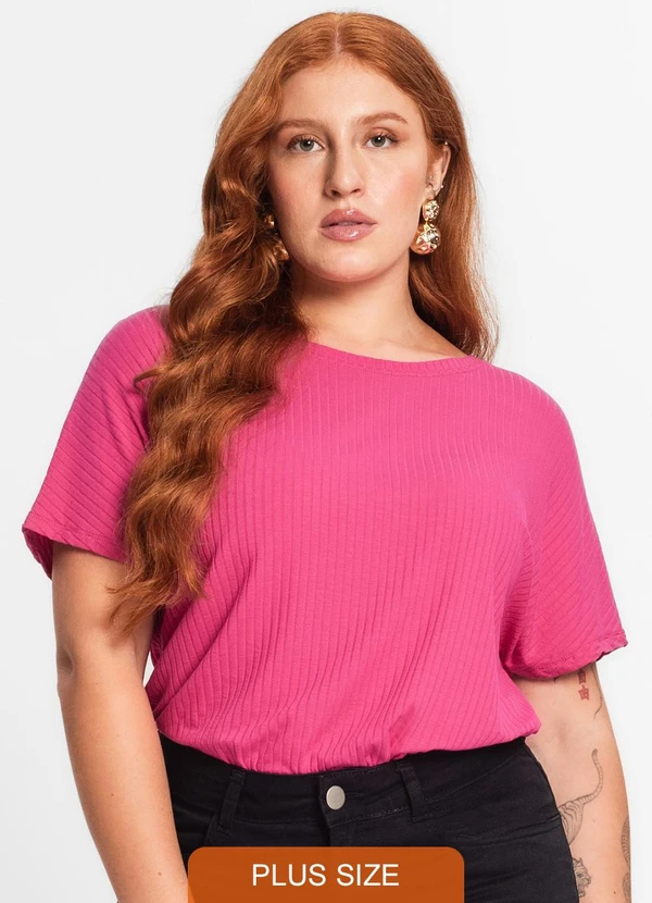 Secret Glam - Blusa Feminina Plus Size Rosa