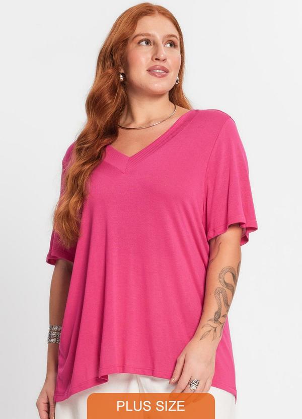 Secret Glam - Blusa Feminina Plus Size Rosa