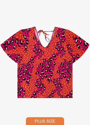 Infinita Cor - Blusa Feminina Plus Size Rosa - INFINITA COR