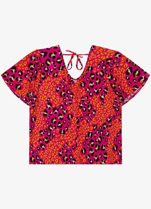 Infinita Cor - Blusa Feminina Plus Size Rosa - INFINITA COR