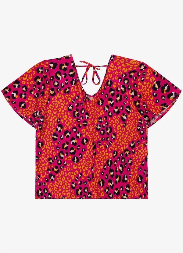 Infinita Cor - Blusa Feminina Plus Size Rosa 2