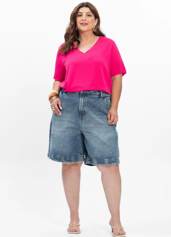 Secret Glam - Blusa Feminina Plus Size Rosa 4