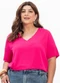 Secret Glam - Blusa Feminina Plus Size Bege - variação: Rosa