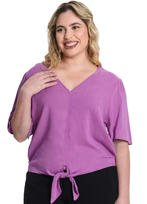 Secret Glam - Blusa Feminina Plus Size Roxo - SECRET GLAM
