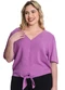 Secret Glam - Blusa Feminina Plus Size Rosa - variação: Roxo