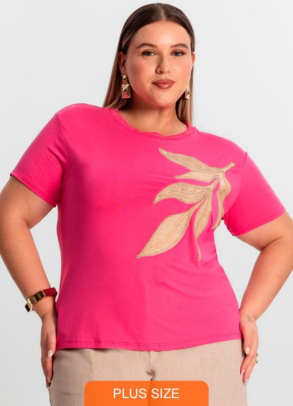Secret Glam - Blusa Feminina Plus Size Rosa