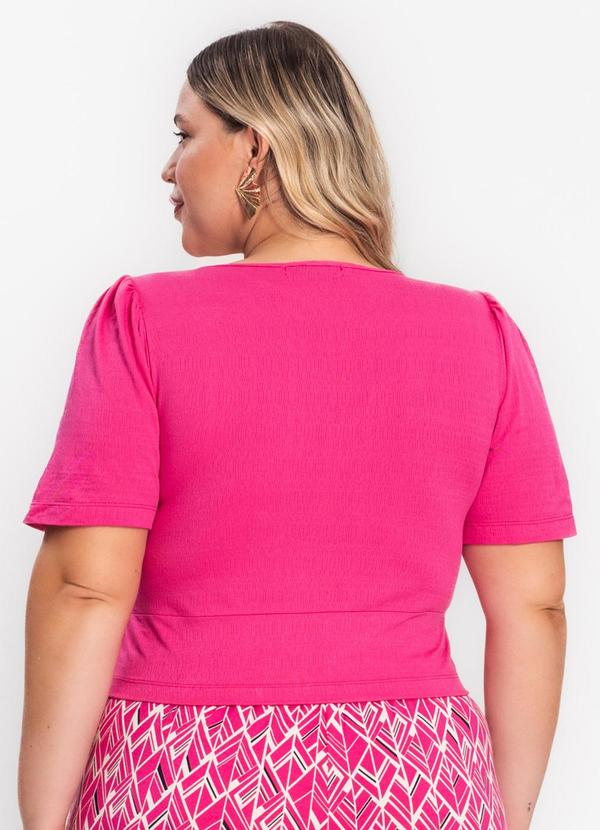 Secret Glam - Blusa Feminina Plus Size Transpassada Rosa 2