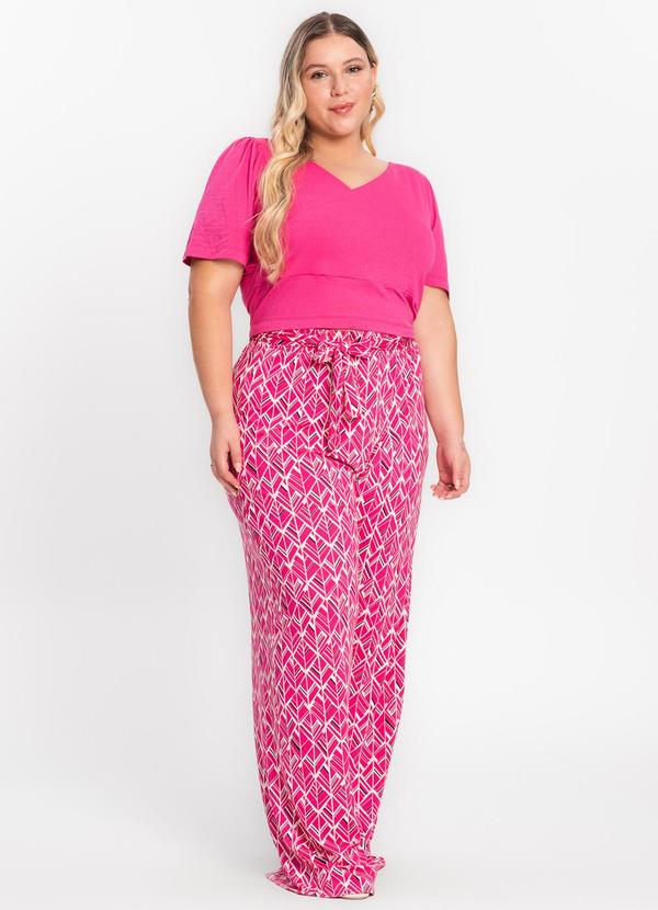 Secret Glam - Blusa Feminina Plus Size Transpassada Rosa 3