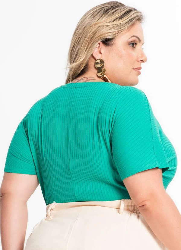 Secret Glam - Blusa Feminina Plus Size Verde 2