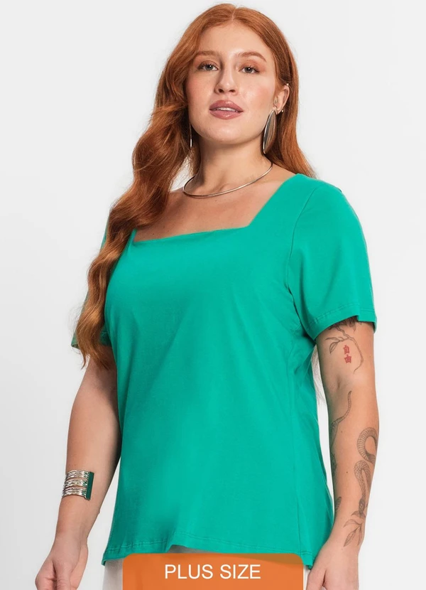 Secret Glam - Blusa Feminina Plus Size Verde