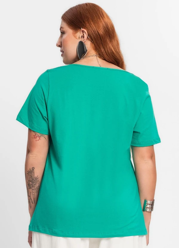 Secret Glam - Blusa Feminina Plus Size Verde 2