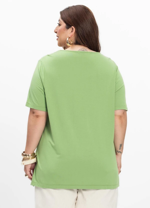 Secret Glam - Blusa Feminina Plus Size Verde 2