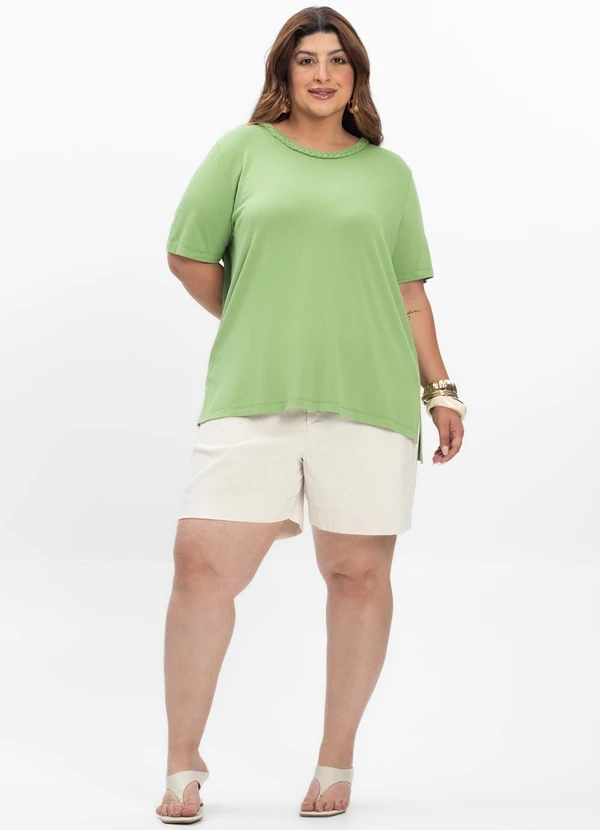 Secret Glam - Blusa Feminina Plus Size Verde 3
