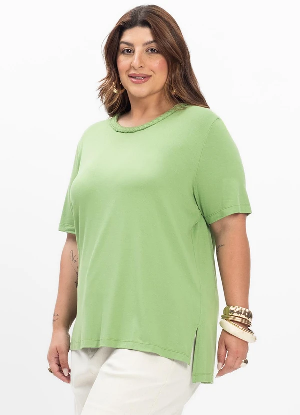 Secret Glam - Blusa Feminina Plus Size Verde 4