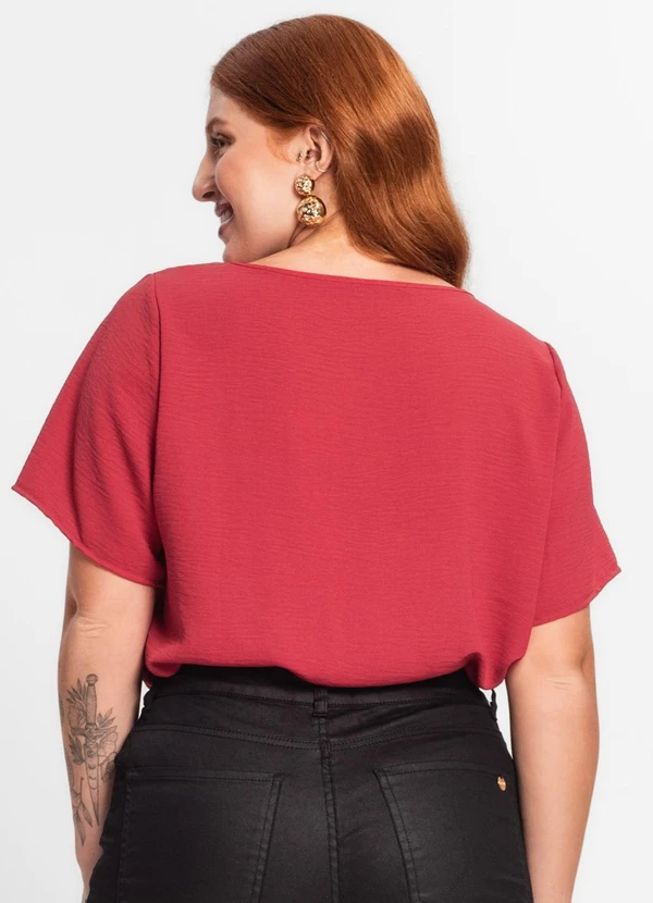 Secret Glam - Blusa Feminina Plus Size Vermelho 2
