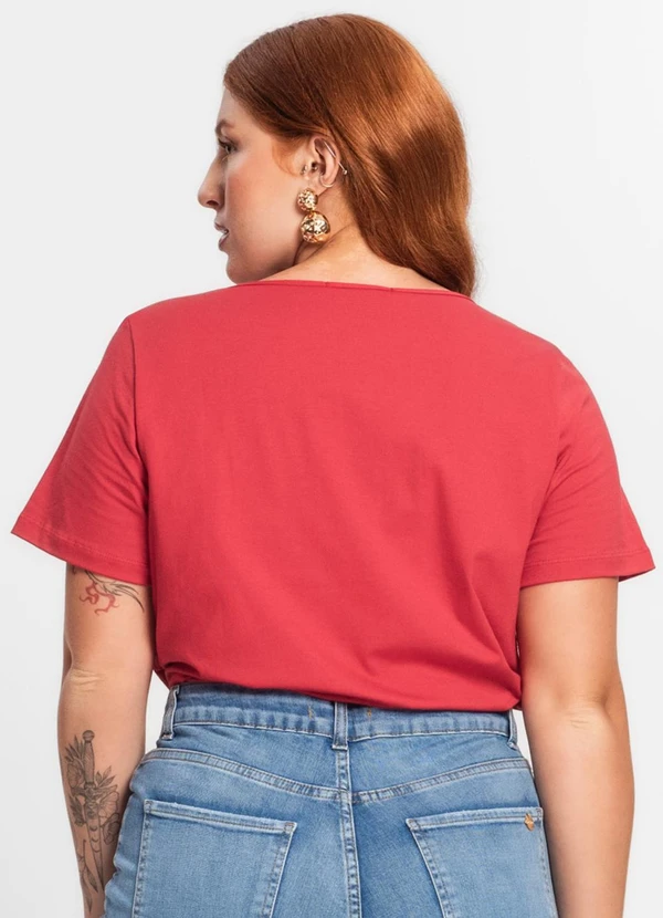 Secret Glam - Blusa Feminina Plus Size Vermelho 2