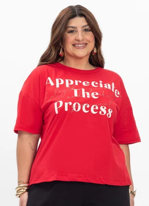 Secret Glam - Blusa Feminina Plus Size Vermelho - SECRET GLAM