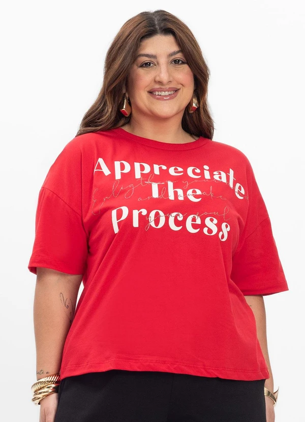 Secret Glam - Blusa Feminina Plus Size Vermelho 4