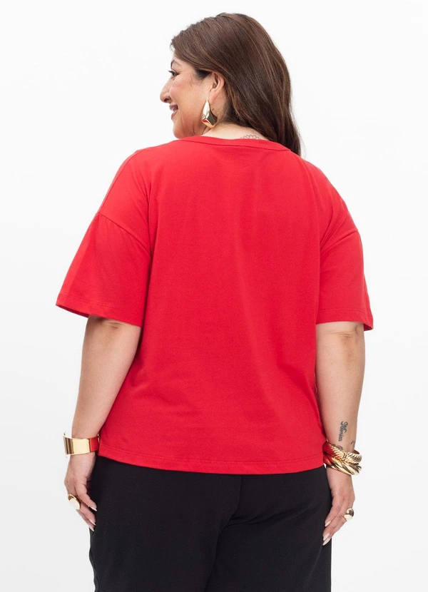 Secret Glam - Blusa Feminina Plus Size Vermelho 3