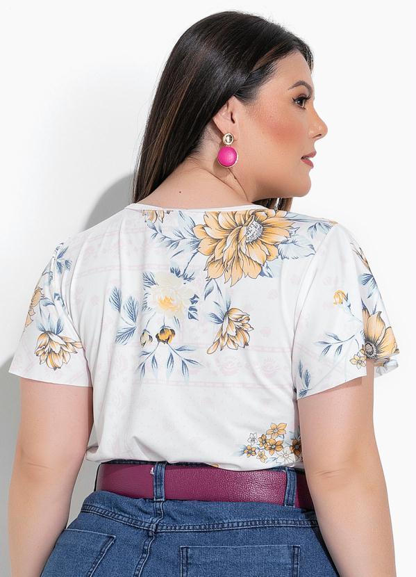 Marguerite - Blusa Floral Amarelo em Malha Fria 2