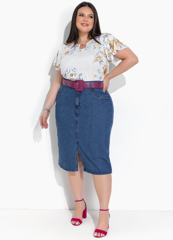 Marguerite - Blusa Floral Amarelo em Malha Fria 3