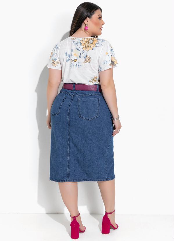 Marguerite - Blusa Floral Amarelo em Malha Fria 4