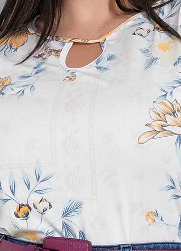Marguerite - Blusa Floral Amarelo em Malha Fria 5