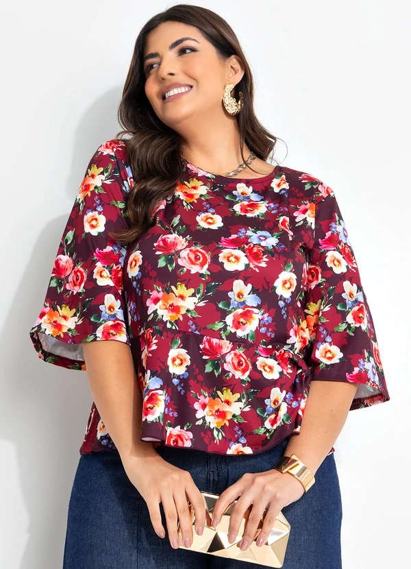 Marguerite - Blusa Floral Capa de Sofá em Malha Fria
