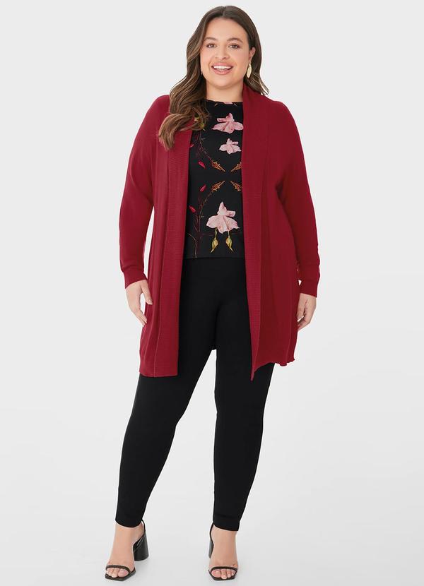 Malwee - Blusa Floral em Malha Plus Preto 3