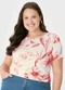 Malwee - Blusa Animal Print em Malha Viscose PlusBege - variação: Vermelho