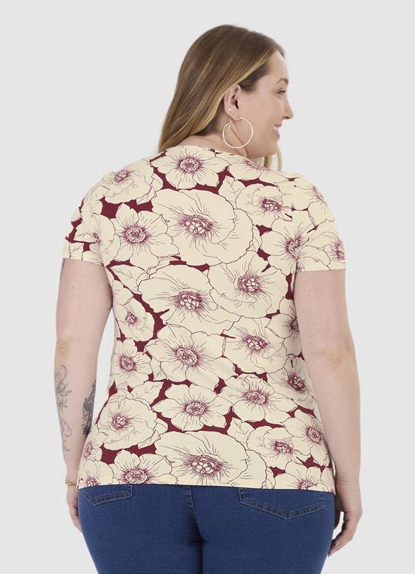 Malwee - Blusa Floral em Viscolinho Plus Vermelho 3