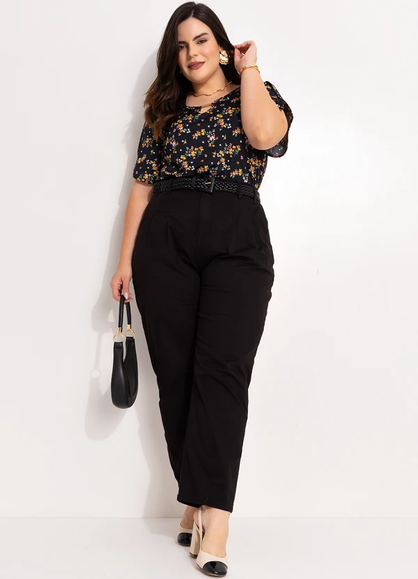 Marguerite - Blusa Floral Miúdo em Malha Fria 5