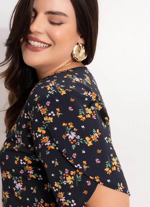 Marguerite - Blusa Floral Miúdo em Malha Fria 6