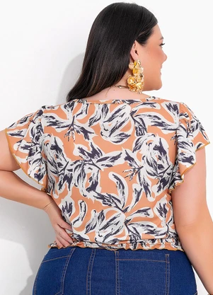 Marguerite - Blusa Floral Orgânico em Jersey Acetinado - MARGUERITE