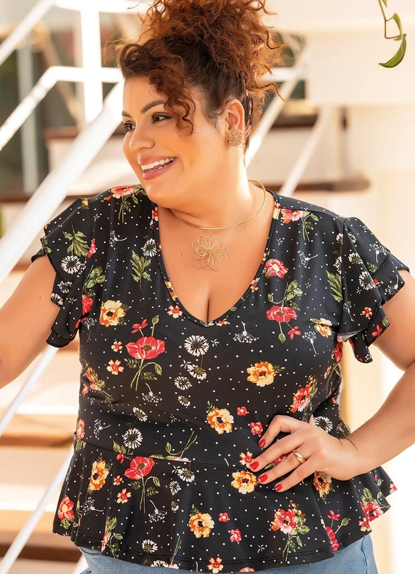 Posthaus Blusa De Malha Feminina Estampada Posthaus Blusas