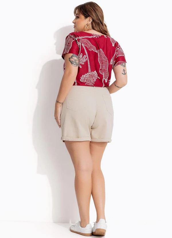 Marguerite - Blusa Folhagem Barrada em Malha Fria 5