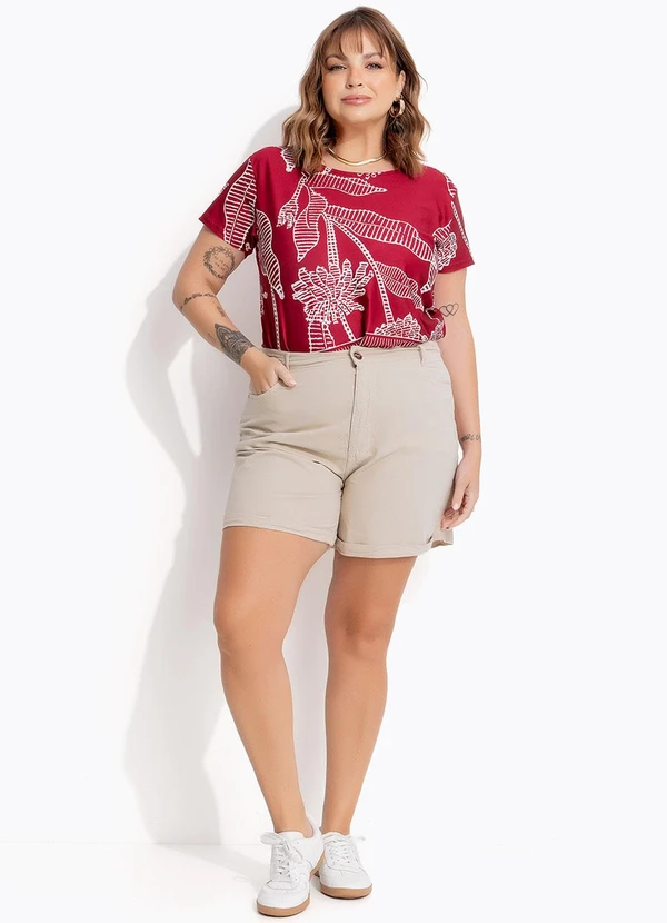 Marguerite - Blusa Folhagem Barrada em Malha Fria 6